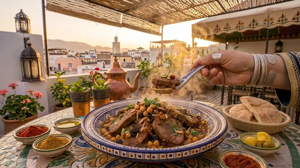 Beef Tongue Tagine (Lsan B'guelb)