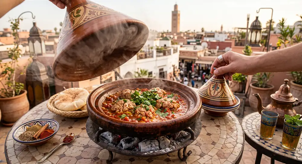 Brain Tajine with Tomato Sauce