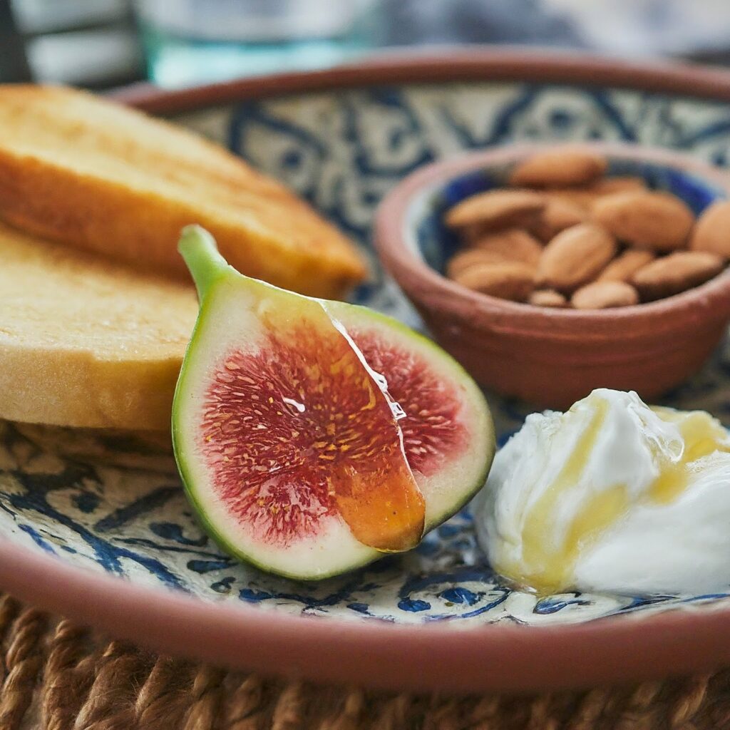 Moroccan Breakfast with Fig fruit